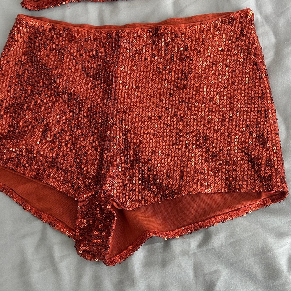Superdown Glittering Sequin Ensemble In Rust - image 3